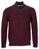 Baileys Zip Allover Cardigan Stitch Plated Pullover Bordeaux