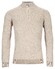 Baileys Zip Allover Cardigan Stitch Plated Pullover Winter White