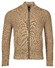 Baileys Zip Allover Structure Knit Cardigan Dark Sand