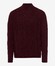 Brax Buddy Uni Color Knit Pattern Turtleneck Trui Portobello