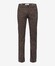 Brax Cadiz Minimal Fantasy Pattern Wool Look Cotton Blend Easy Care Broek Nougat Brown