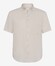 Brax Dan Pure Linnen Short Sleeve Uni Color Overhemd Seed