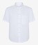 Brax Dan Pure Linnen Short Sleeve Uni Color Overhemd Wit