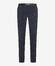 Brax Fabio Modern Wool Look Flat Front Fine Pattern Broek Indigo