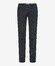 Brax Fabio Wool Look Cotton Blend Minimal Pattern Broek Dark Navy