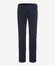 Brax Joe Uni Color Cotton Flat-Front Fine Stretch Broek Navy