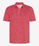 Brax Pejo Linnen Katoen Rich Fancy Mélange Poloshirt Signal Red