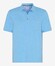 Brax Pete Uni Color Hi-Flex Piqué Poloshirt Smooth Blue