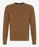 Brax Rick Texture Knit Crew Neck Trui Camel