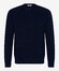 Brax Rob Uni Color Crew Neck Pullover Dark Navy