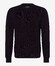 Brax Roy Half-Cardigan Stitch Knit Crew Neck Pullover Grape