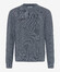 Brax Roy Half-Cardigan Stitch Knit Crew Neck Pullover Platinum