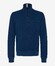 Brax Savio Sweat Troyer Zip Collar Fine Rib Texture Pullover Indigo