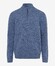 Brax Steffen Lambswool Blend Zip Collar Knit Pullover Pullover Steel Blue