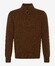 Brax Steffen Troyer Zip Collar Two-Tone Mouliné Pullover Nut