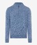 Brax Steffen Troyer Zip Collar Two-Tone Mouliné Pullover Smoke Blue