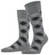 Burlington Danny Check Socks Grey