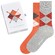 Burlington Gift Box Argyle Socks Grey-Orange