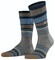 Burlington Striped Socks Sokken Donker Grijs Melange