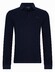 Cavallaro Napoli Basso Uni Color Long Sleeve Polo Donker Blauw