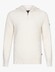 Cavallaro Napoli Corsico High Neck Half Zip Rib Knit Pullover Off White