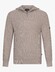 Cavallaro Napoli Corsico High Neck Half Zip Rib Knit Pullover Sand