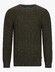 Cavallaro Napoli Orvieto Crew Neck Cable Pattern Knit Pullover Dark Green