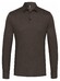 Desoto Long Sleeve Piqué Optics Jersey Uni Polo Italian Brown