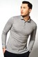 Desoto Long Sleeve Pique Optics Jersey Uni Poloshirt Light Grey