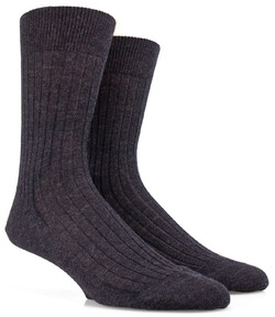 Doré Doré Rib Sock Mixed Wool Sokken Antraciet