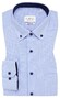 Eterna Checked Poplin Non-Iron Classic Button-Down Overhemd Licht Blauw