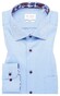 Eterna Cover Shirt Twill Half-Ply Cotton Non-Iron Kent Collar Shirt Blue