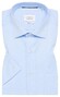 Eterna Cover Shirt Twill Short Sleeve Classic Kent Overhemd Licht Blauw