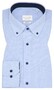 Eterna Fine Check Pattern Poplin Cotton Non-Iron Overhemd Licht Blauw