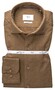 Eterna Premium 1863 Flanel Super Soft Shark Collar Overhemd Caramel