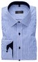 Eterna Stripe Twill Cotton Non-Iron Modern Kent Shirt Blue