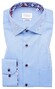 Eterna Uni Color Subtle Details Cover Shirt Half-Ply Cotton Twill Overhemd Blauw