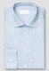 Eton Albini Elevated Supima 120 Cotton Twill Bengal Stripe Overhemd Licht Blauw