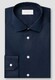 Eton Albini Organic Supima Cotton Twill Mother of Pearl Buttons Overhemd Navy