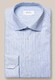 Eton Classic Bengal Stripes Fine Basketweave Texture Oxford Shirt Light Blue