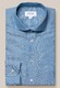 Eton Cotton Linen Plain Weave Mother of Pearl Buttons Shirt Blue