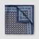 Eton Fantasy Pattern Silk Subtle Basketweave Texture Pocket Square Blue