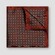 Eton Fine Geometric Pattern Silk Twill Pochet Donker Rood
