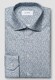 Eton Fine Tonal Floral Pattern Signature Twill Shirt Blue