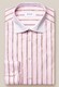 Eton Fine Twill Fantasy Multicolor Stripe Contrast Collar Shirt Pink