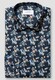 Eton Floral Pattern Cotton Twill Overhemd Navy-Multi