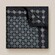 Eton Geometric Pattern Oxford Silk Weave Pocket Square Navy