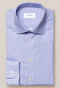 Eton Gondola Pattern Overhemd Blauw