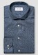 Eton Herringbone Fine Cotton Flanel Overhemd Blauw