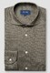 Eton King Knit Filo di Scozia Yarn Fine Stripe Overhemd Donker Groen